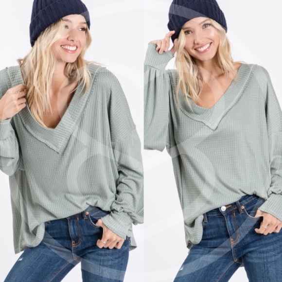 SAGE LOVE Thermal Knit top - Picture 2 of 3